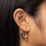 Mystic Spells Hoop Earrings - Gold Witchy Statement Jewelry