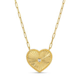 Large Heart Burst Necklace