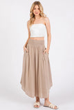 Smocked Waist Flowy Skirt - VNS16762