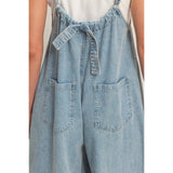 Denim Adjustable Strap Jumpsuit