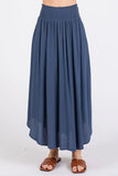 Smocked Waist Flowy Skirt - VNS16762