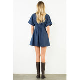 Button Down Short Dress