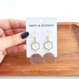 Layla Earrings - Rainbow Glitter // Gift, Holiday, Christmas, Jewelry