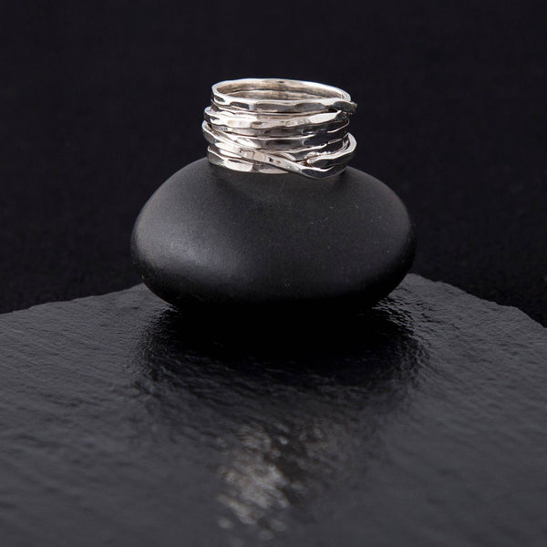 Sterling Silver Woven Ring: 6