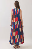 CD07489-Geometric Print Maxi Dress