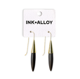 Elizabeth Ceramic Spike Earring Black