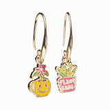 Plant Lover Earrings - Gold Gardening Statement Jewelry