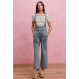 LOW NECKDROP OVERFIT DENIM JUMPSUIT