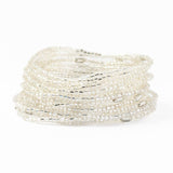 Chelsea 18 Strand Luxe Beaded Bracelet Set Silver