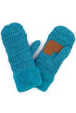 C.C Solid Color Knitted Mitten Gloves