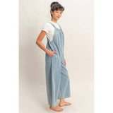Denim Adjustable Strap Jumpsuit