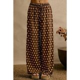 POLKA DOT WAIST ELASTIC WIDE PANTS