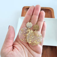 Zoey Earrings - Gold Flake // Holiday, Christmas