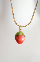 Strawberry Necklace: Red