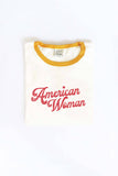 AMERICAN WOMAN Ringer Graphic T-Shirt