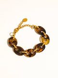 Acacia 18K Gold Non-Tarnish Chunky Resin Link Bracelet