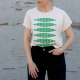 Green Peas In A Pod Gardening Loose Fit Boxy Tee Natural