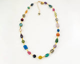 Jewel Tone Beaded Necklace