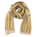 Soft Chunky Abstract/Geometric Lines Fleece Scarf (8 colors)