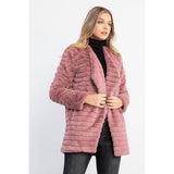 Stripe Plush Coat