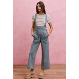 LOW NECKDROP OVERFIT DENIM JUMPSUIT