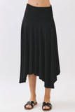 SOLID HANDKERCHIEF HEMLINE SKIRT - VGS800023