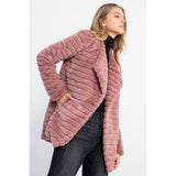 Stripe Plush Coat