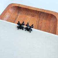Spider Studs - Black // Halloween Earrings