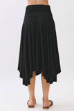 SOLID HANDKERCHIEF HEMLINE SKIRT - VGS800023