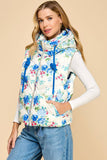 CV1208-Floral Puffer Vest