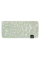 C.C All Over Clear Sequin Headwrap: Light Taupe