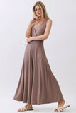 SURPLICE SLEEVELESS WIDE LEG JUMPSUIT - VJU17277