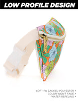 83858: Fanny Pack |Ultra-Slim| Recycled RPET | Floral Orange
