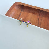 Star of Bethlehem Studs - Gold Sparkle // Jewelry, Earrings, Christmas