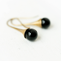 Gemstone Teardrop Earrings