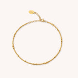 Gold Mini Bead Anklet