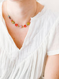 Handmade Dainty Flower Field Necklace For Spring
