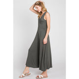 SURPLICE SLEEVELESS WIDE LEG JUMPSUIT - VJU17277