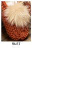Knitted Slippers with Pom Pom: BLUSH / S/M