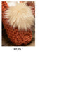 Knitted Slippers with Pom Pom: BLUSH / S/M
