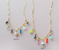 Calypso Charm Necklace: Jewel Tone