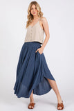 Smocked Waist Flowy Skirt - VNS16762