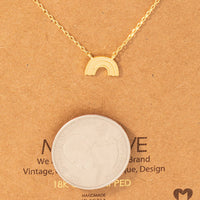 Mini Metallic Rainbow Pendant Necklace: G