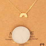 Mini Metallic Rainbow Pendant Necklace: G