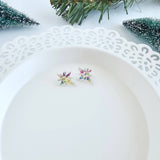Star of Bethlehem Studs - Gold Sparkle // Jewelry, Earrings, Christmas