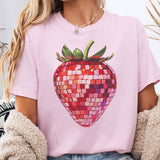 Strawberry Red Disco Summer Produce Market Graphic Tee