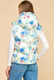 CV1208-Floral Puffer Vest