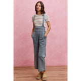LOW NECKDROP OVERFIT DENIM JUMPSUIT