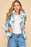 CV1208-Floral Puffer Vest