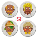 Food Face - Dinner Plate Brn